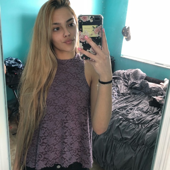 Hollister Tops - Lace Floral Halter Top